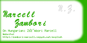 marcell zambori business card
